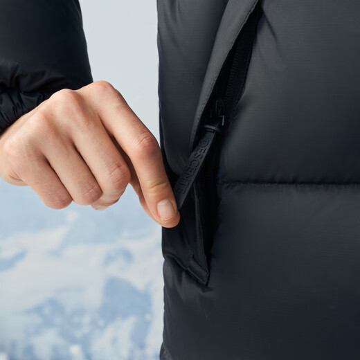 DESCENTE SKI STYLE Same Model for men and women Swiss national team cooperation Light and heat transfer energy storage Short down jacket BK-Night fog black L (175/96A)