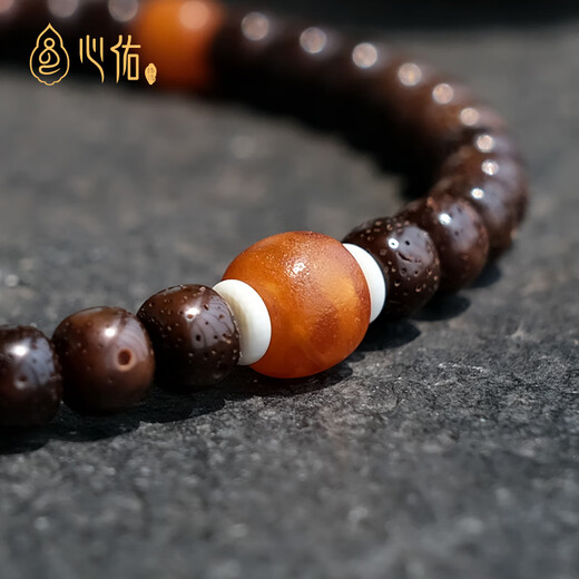 Xinyou Russian material natural old beeswax single beads loose beads old barrel beads pier diy with beads separated beads top beads star and moon accessories old weathered pattern 10mm old single beads