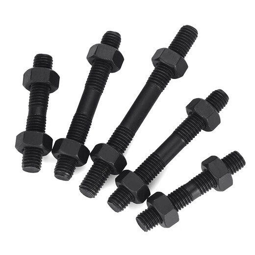 JINGGONG 10.9 grade double-headed screw and nut set combination two-headed thread bolt high-strength double-headed screw screw extension M8*50 (5 sets) 8.8 grade