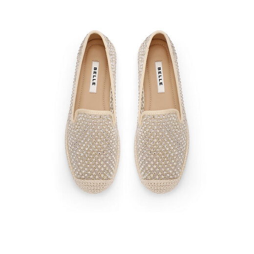Belle Hollow atmable Fischerschuhe für Frauen Leichte und komfortable flache Freizeitschuhe B1943CA4 Gold 37 (235 mm)