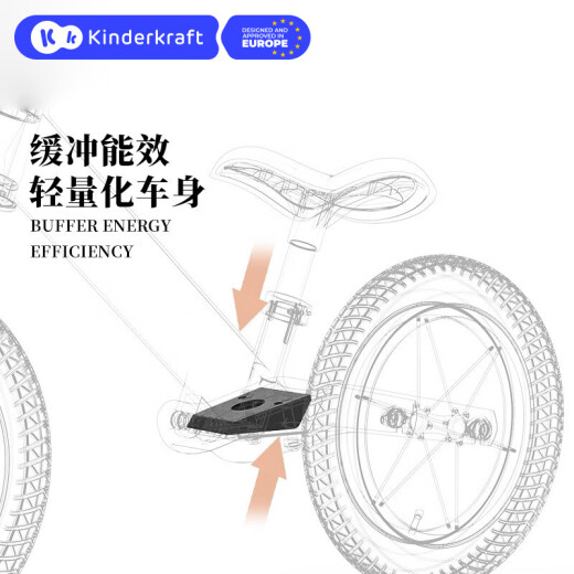 KinderKraft平衡车儿童1-3岁滑步车2-6岁无脚踏自行车单车男孩生日礼物减震黄