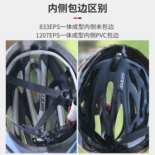 Riese Mountainbike Männer und Frauen Helm Fahrrad Radfahren integrierter Hardhelm -Straßenradfahrradausrüstung Dumme Verlaufseiter Rot und Blau G833 L/XL