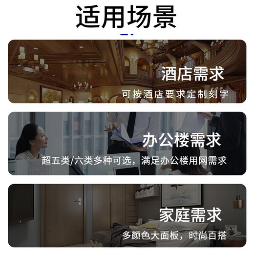 国际电工86型暗装超五类弱电插座面板家用墙壁六类电视电脑极速千兆网络多功能大板墙插 电脑插座【超五类】白色