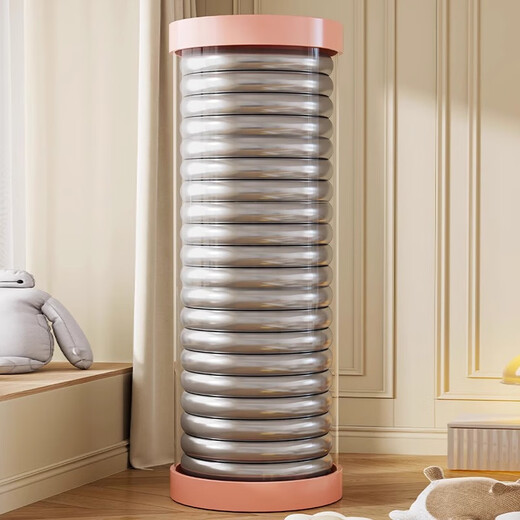 Muge children's doll storage bucket plush toy storage artifact doll transparent bucket doll tube doll display cabinet white cover bottom can hold 80 dolls 32cm*150cm