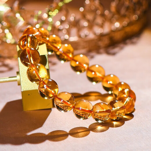 Aitcol Brazil Super Seven Citrine Bracelet Lucky Transport Purity Bracelet for Men and Women Birthday New Year's Eve Gift for Girlfriend Collection Grade Whiskey Citrine 8mm