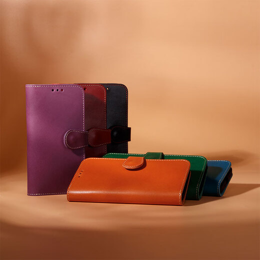 Huahu (Hanatora) iPhone 16 / 15Promax Mobile Phone Case en cuir Flip Apple 15/14/13 / Plus Case de téléphone mobile Lute Luxury Cuir de luxe Étui haut de gamme Business Busine.