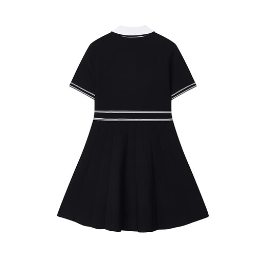 斐乐（FILA）WHITE系列百搭修身时尚舒适短袖连衣裙女款传奇蓝 传奇蓝-NV S