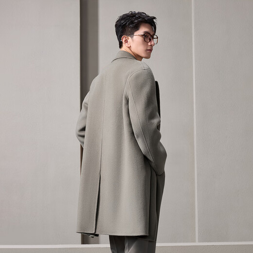 Heilan House (HLA) Coat Men's 24 Autumn and Winter New Style Pure Sheep Wool Business Gentleman Warm and Comfortable Top Men's Jacket Khaki 06 XL/180 Recommended 76~82kg