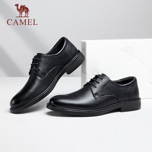 Camel (CAMEL) cowhide lace-up derby casual business formal leather shoes for men GE12226983 black 40