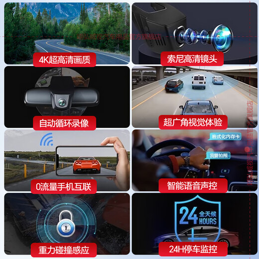 Yihong Weishi Peugeot Special Driving Recorder Original 408 4008 5008 508 2008 307 407 206 [Record unique] 2k + 1600p + 128g Style de carte: Câblage sans câblage / FAIL / OBD (Contrôle silencieux)