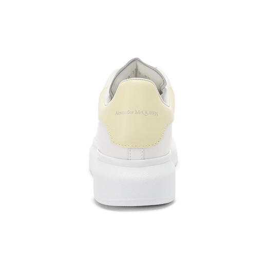 亚历山大麦昆（Alexander McQueen）新品 女士阔型系带厚底休闲运动鞋小白鞋情侣款礼物女 718139 WHGP5 3523 白色浅黄色尾 34