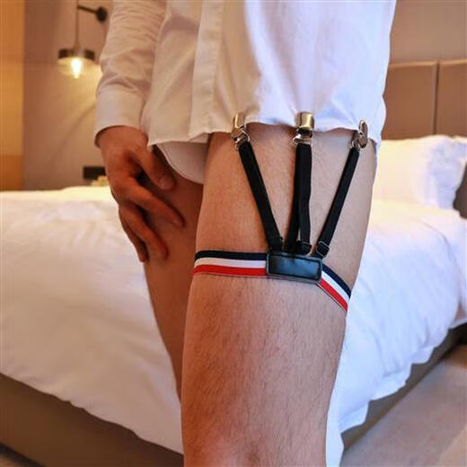 Clcey Boys 'Legs Ring Sport Cufflinks 1s Shirt Clip Little Wolf Dog Manschettenknöpfe 0 m Nicht-Schlupfbein-Clip sexy Manschettenknopf Strumpfbeine Schwarze Entenbillschnalle separate Stil