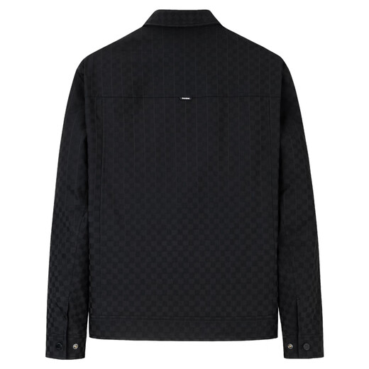 Dances with Wolves Windproof and Anti-wrinkle Lapel Jacket Men's 2025 Autumn New Commuting Casual Men's Jacket 001 Black (Thick Padded Style) XL 180/96A