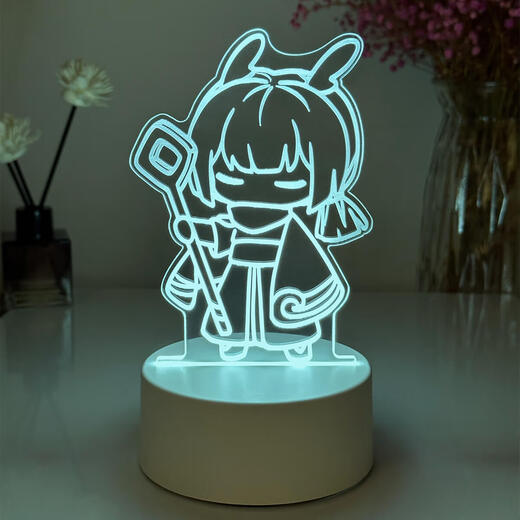 YWZR Light Encounter Peripheral Night Light White Bird Wizard Vanity Garland Initial Doll Doll Birthday Gift Ornament 9923 Cat Monochrome