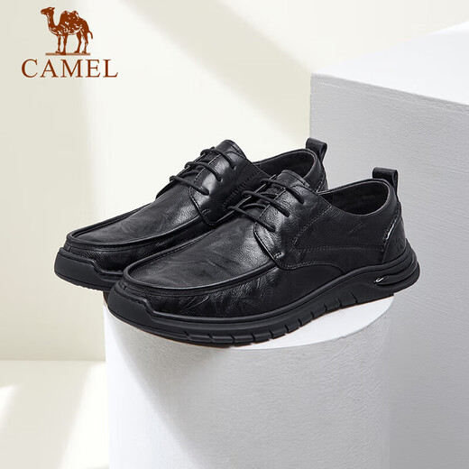 Chameau (chameau) rétro poli poli rode-hide résistant à la semelle douce big head têtes de chaussures en cuir affaires hommes G13S201051 noir 41