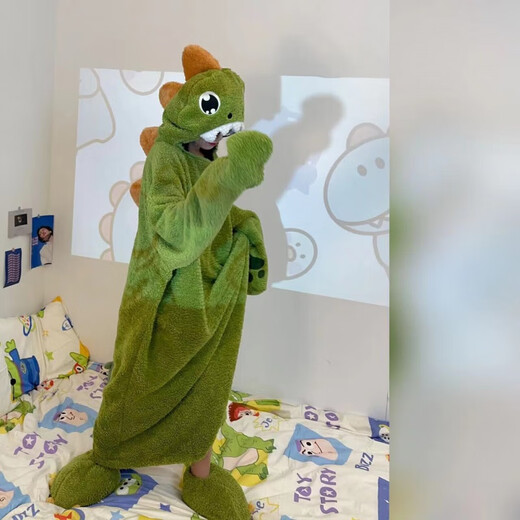 圣诞老人睡衣女圣诞老人睡衣连体冬季女珊瑚绒加厚本命年红色睡袍 4840单独睡袍 M