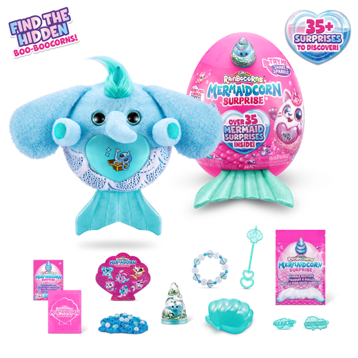 ZURU Yunbo Unicorn Magic Egg Mermaid Surprise Blind Box Girls Toy Plush Doll