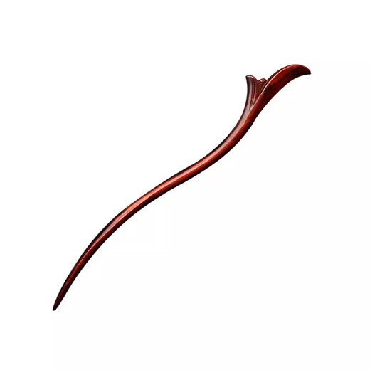 Two Worlds Love Small Leaf Rosewood Hairpin Ancient Style New Chinese Hanfu Hairpin High-end Simple Hairpin Hairpin Jewelry Gift for Women Spring Bud Hairpin + Gift Box