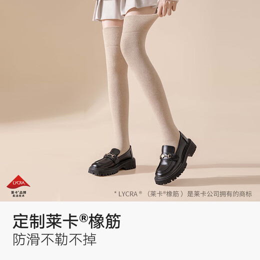 Mianzhuwu over-the-knee socks for women, pressure slimming legs, anti-slip, spring and summer long over-the-knee cotton thin knee pads, extra-long thigh socks, 2 black, 2 pieces, one size fits all 35-39