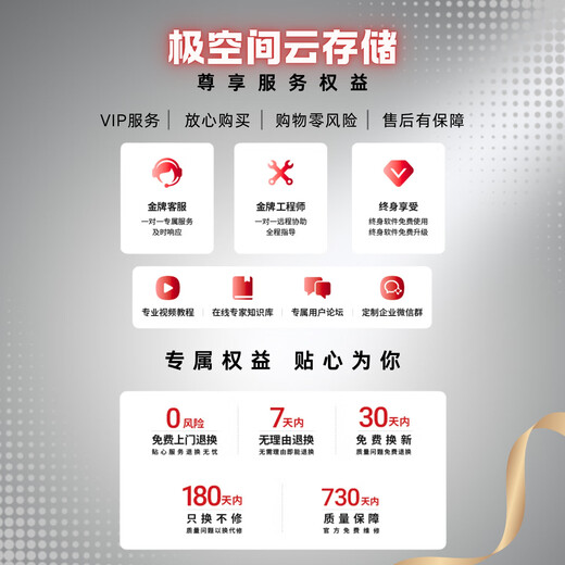 极空间NAS家用网络存储器智能硬盘主机升级版Z4Pro性能版个人私有云硬盘家庭云存储服务器 【单盘 8TB】希捷酷狼硬盘+Z4Pro性能版