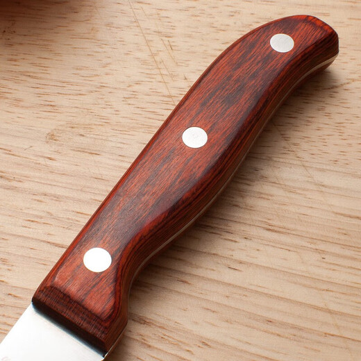 Shibazi Obstmesser mit Holzgriff, Küche, Haushalt, Schälmesser, Melonen- und Obstschälmesser, Edelstahlstange, Obstteller, speziell gebogenes Obstmesser S2302-D