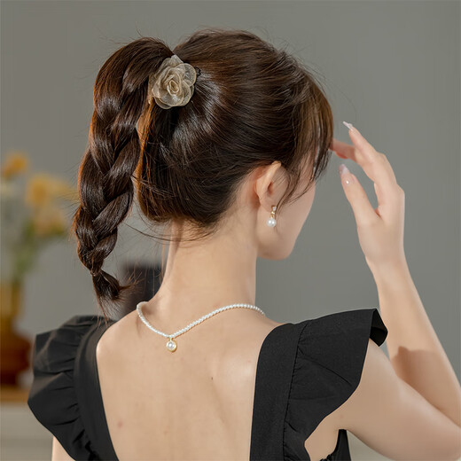 Chimera (CHIMERA) 2 pieces of flower hairpins, new Chinese style back head hairpins, shark clips, half-tied hair accessories, birthday gifts for girls