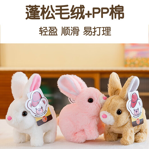 威尔通（WELTSTON）毛绒公仔跳舞唱歌布娃娃玩偶玩具生日礼物女礼品 电动宠物小白兔