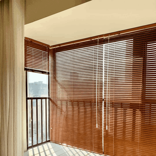 Delishi Daelux Electric Wood Woods Blinds Rideau de gradin en bois Bureau Study Salon Sunshade Sunshade Lift 0.28 * 5.0cm Black_5010