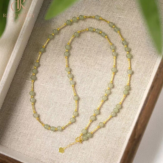 KZD Old Phoenix Jade Necklace Women's Peace Buckle Pendant Niche Design Clavicle Chain Allergy Necklace Free Jade Peace Buckle Necklace + Pendant Set Old