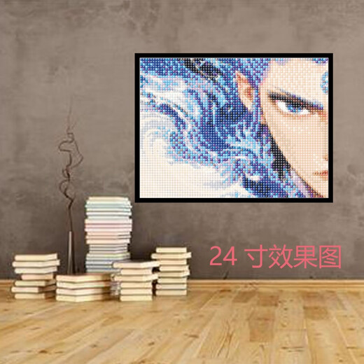 语森忆哪吒钉子画材料包敖丙画图钉画手工包纪念品魔童闹海周边生日礼物 钻石画--7371木质框+工具+彩盒