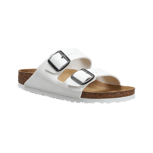 勃肯（BIRKENSTOCK）男女款经典舒适百搭轻便Arizona双扣拖鞋  白色 37