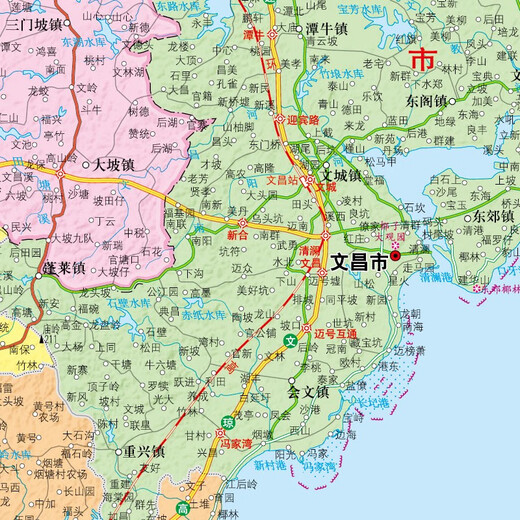 2025全新升级版大幅面地图 海南省地图 尺寸约:1.1米*0.8米 折叠覆膜 大比例政区图城区图市区图 政区区划城市交通路线旅游 乡镇信息 出行易携带 中国分省系列地图