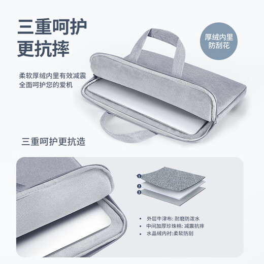 BUBM Computer Bag Portable 14-inch Men's Fit Apple MacBook Huawei Notebook Business Travel Computer Liner Bag