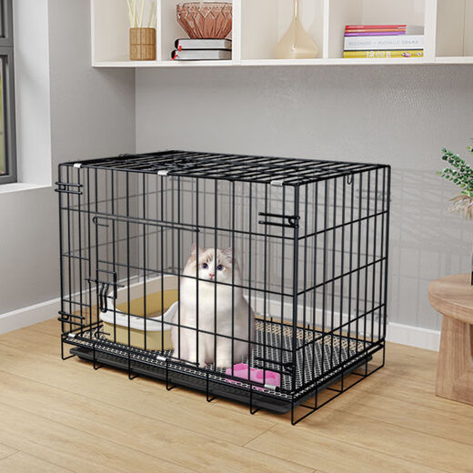 Jiamen JIAMEN (JIAMEN) Cat Cage Double Cat Cage Cat Villa Bold Cat Cage Large Household Pet Cat Nest Cattery Cat House Medium Double Layer 59*42*51 with Skylight Foldable Luxury Package Luxury Style + Cat Litter Box + Cat Bite Rope