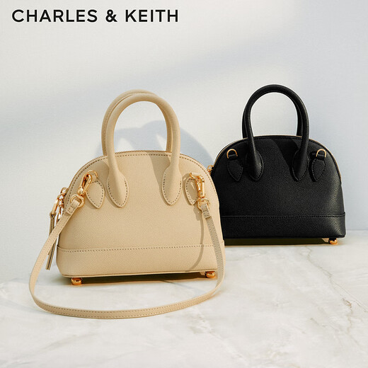 CHARLES&KEITH女士幻宙单肩斜挎贝壳包生日礼物CK2-30151151 Beige米色 S