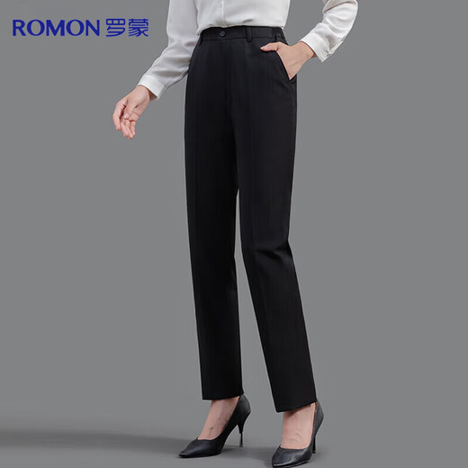 Luo Meng trousers women's business casual formal interview work high-waist suit long trousers slim straight professional overalls