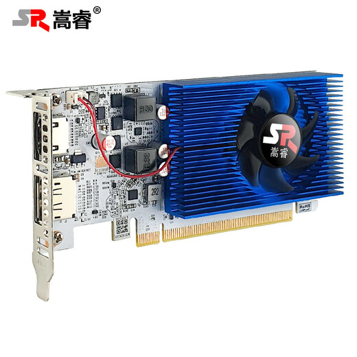Коллекция Songrui Collection Half-Height Knife Card Card Card совершенно новый GTX1060/1050TI/1650/1030/RX550 Server Промышленное управление All-In-One Mini Case Ops Компьютерная графическая карта 2-экрана GT1030 2G D4 Office Card Card DP+HDMI.