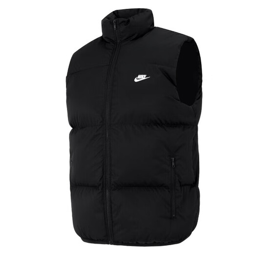 Nike Nike Cotton Clothing Chaqueta de chaleco para hombres 2024 Invierno Nuevo Sportswear al aire libre Wind Wind Vest Top FB7374-010 S (165/84a)
