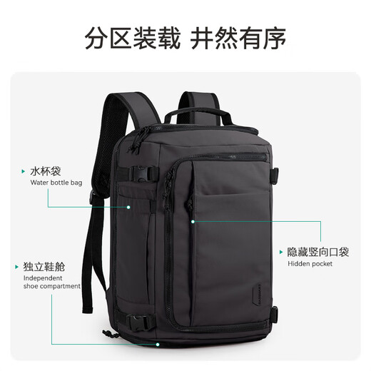 
BAGSMART backpack for traveling and warehouse backpack for men traveling on business trips, large capacity, multi-functional business and casual schoolbag, computer bag, women, classic black (standard version, suitable for 1-3 days of travel)
