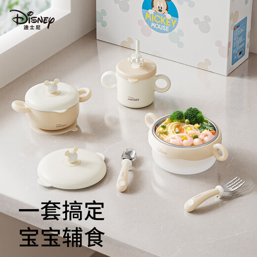 Disney Disney Baby Учимся есть тренировочная вилка Spoon Baby Дополнительная пища из нержавеющей стали ложки ложки детской ложки вилки Микки Форк Spoon [316L из нержавеющей стали]