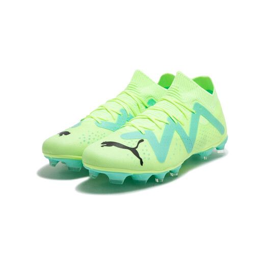 PUMA FG/AG Long Spike Training Football Shoes Men's Autumn Natural Turf Spikes FUTURE 107180 Yellow-Black-Mint Green-03 42