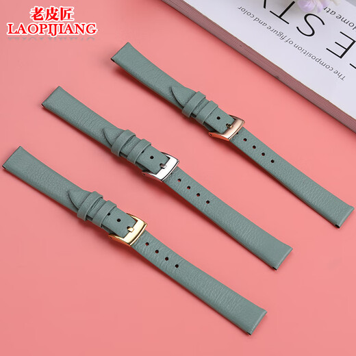 Old Coatman adaptado a Armani Women's Cowhide Strap Small Green Watch AR11149 11399 11302 1959 Pequeño reloj cuadrado Hebilla de acero verde oscuro de color verde oscuro