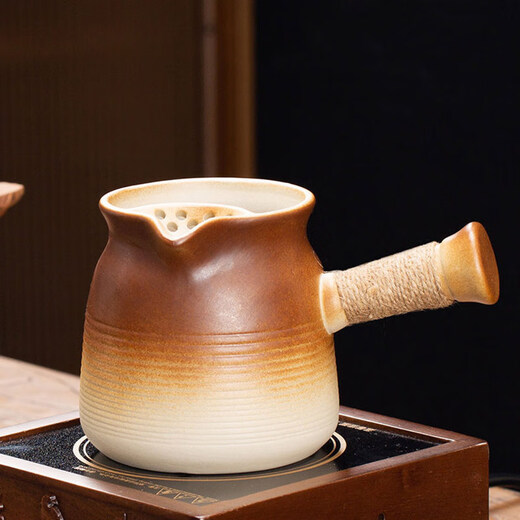 Yushangzhenpin stove-cooking teapot teacup set canned tea teapot roasted milk tea tea water separation ceramic teapot 1 pot 6 cups with lid