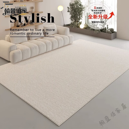Tianjin Cui Huangkou Wohnzimmer Teppich leichter Luxus High-End-Sinn ohne Wäsche verdickte neue Schlafzimmerbodenmatte Sofa Gummi Tianjin ZJ691 100cm160cm [Crystal Fleece New Upgrade]