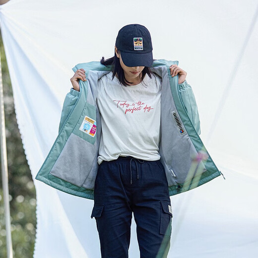 西域骆驼 VANCAMEL加绒风衣男女休闲短外套加厚工装夹克软壳登山服保暖单层冲锋衣冬 9930S抹茶绿-女【纯色】 M