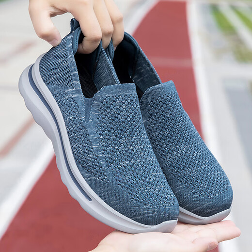 
Zuli Jianai Daddy's Older Shoes for Women Middle-aged and Elderly Walking Shoes for Spring and Autumn Wide Fat Foot Mesh Breathable Non-Slip Soft Sole Casual Shoes 9928 Light Gray Women's Style 38