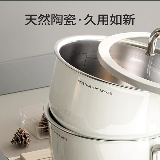 DUMIK milk pot 316 stainless steel baby food pot soup pot noodle pot hot milk uncoated small milk pot with lid 18cm