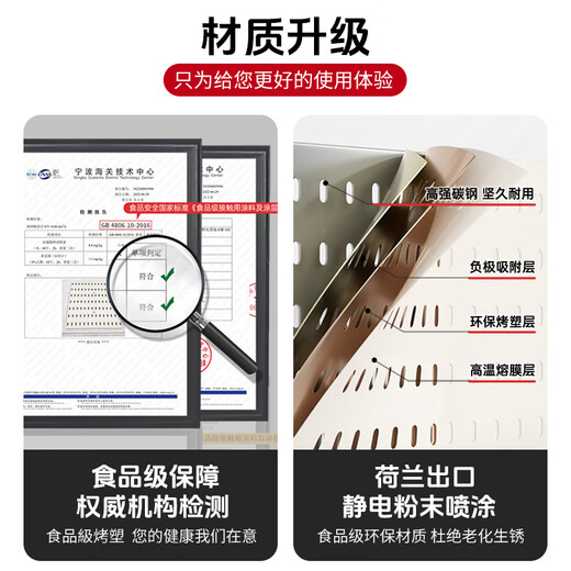 Hundred-shaped hole board storage rack can be customized without punching kitchen bathroom wall storage artifact metal storage shelf Nordic white S hook 5 pack