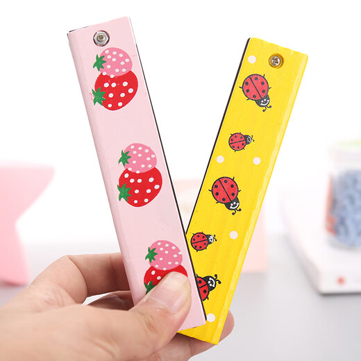 
16-hole children's wooden harmonica kindergarten elementary school students beginners playing musical instruments creative gift oral organ toys wooden harmonica colors randomly