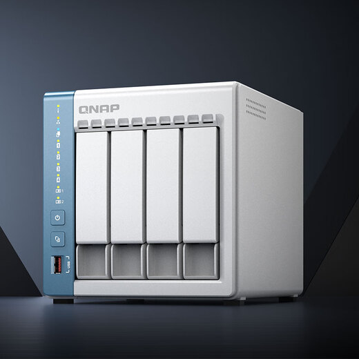 威联通（QNAP）TS-464C 8G内存四盘位家庭云四核心网络存储服务器NAS TS-464CW+企业盘（8T*2）